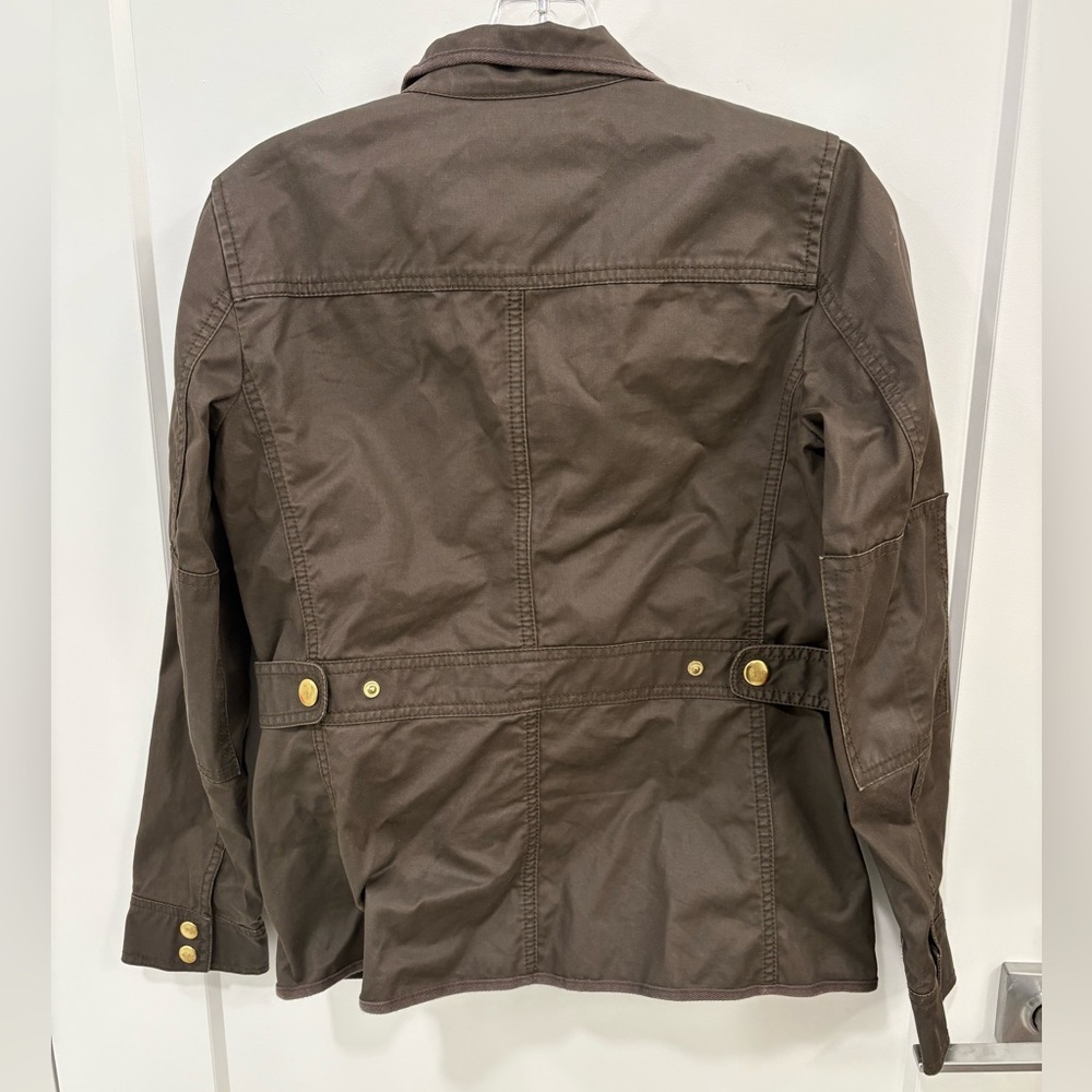 J. Crew Downtown Olive Green Utility Waxed Field Jacket Size XS - Picture 15 of 16